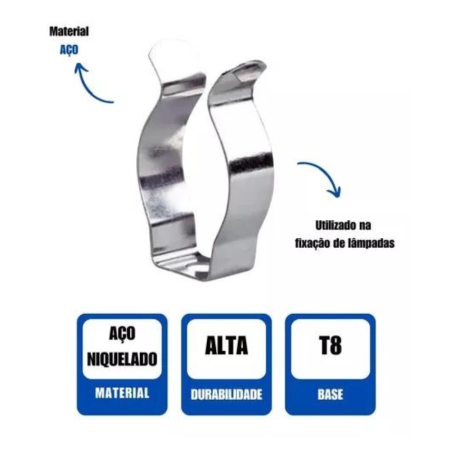 ABRAÇADEIRA P/LÂMPADA TUBULAR T8 - Image 2